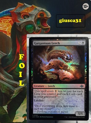 Magic - Gargantuan Leech - Uc/Foil/Kreatur - The lost Caverns of Ixalan - EN/NM