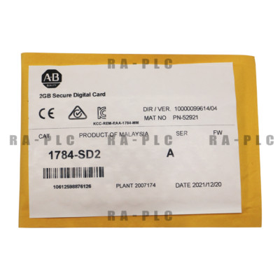 New Factory Sealed AB 1784-SD2 ControlLogix Secure Digital Card 2 GB SER A