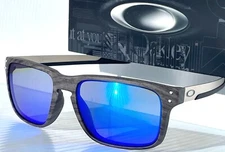 NEW Oakley HOLBROOK MIX Woodgrain w POLARIZED Galaxy BLUE Lens Sunglass 9384