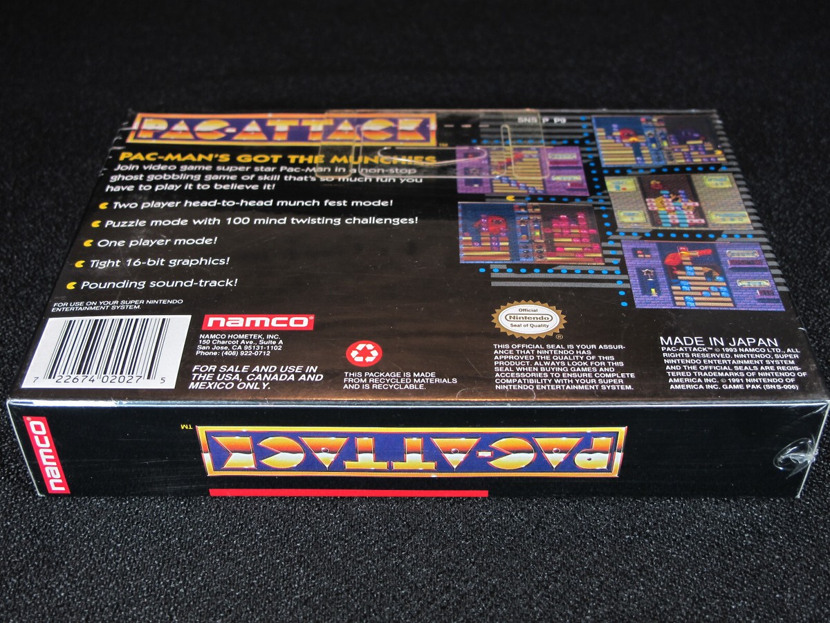 Pac-Attack (Super Nintendo Entertainment System, 1993) for sale