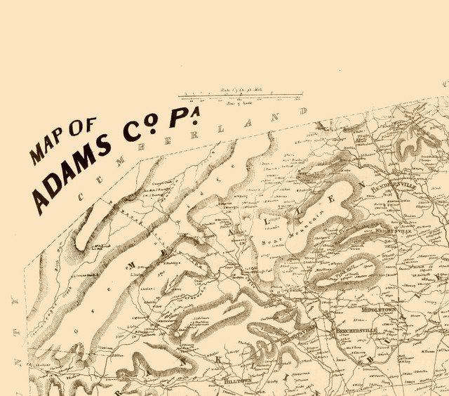 Adams County Pennsylvania 1858 23.00 x 26.06 eBay