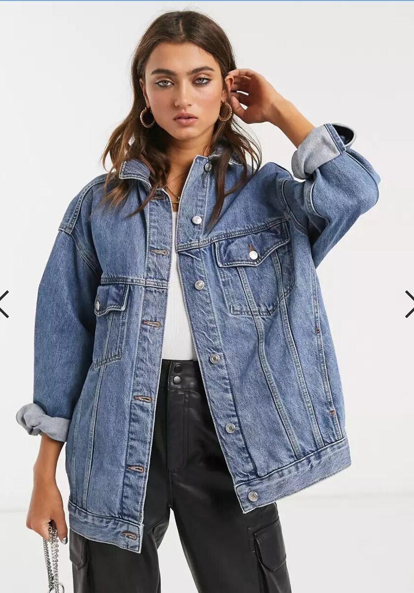 Topshop Oversized Denim Jacket Mid Wash Blue (size US 2) | eBay Topshop Oversized Denim Jacket Mid Wash Blue (size US 2) | eBay