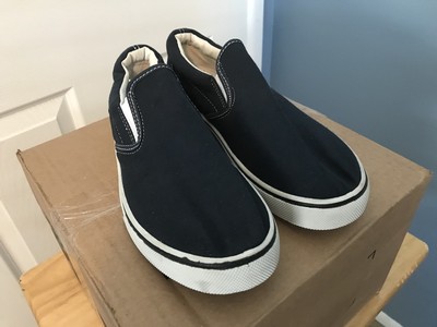 basic editions canvas slip ons