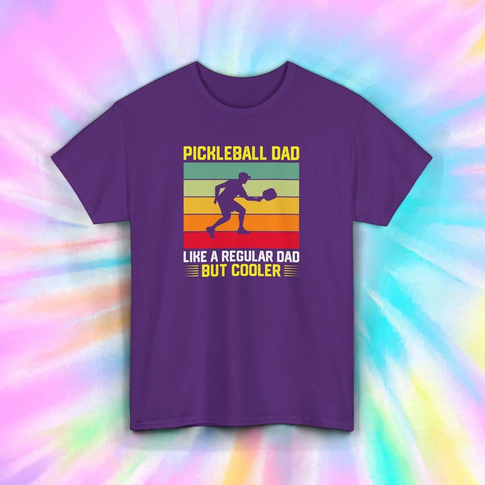 Pickleball Dad T-Shirt S-5XL Retro Graphic Tee Like Regular Dad But Cooler Gift