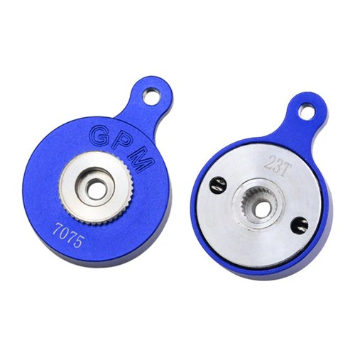 NEW GPM Alum 7075 Direct Mount Servo Saver (23T Spline) w/ Fix Link Blue for ARR - Picture 2 of 2