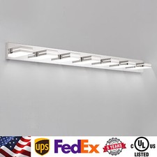 Vanity Light 55" 6 Lights LED Chrome Wall Lamp for Bathroom Over Mirror Fixture