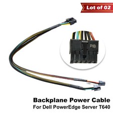 Lot of 2 Dell PowerEdge T620 T630 Server 12-Pin Backplane Power Cable MTYVK