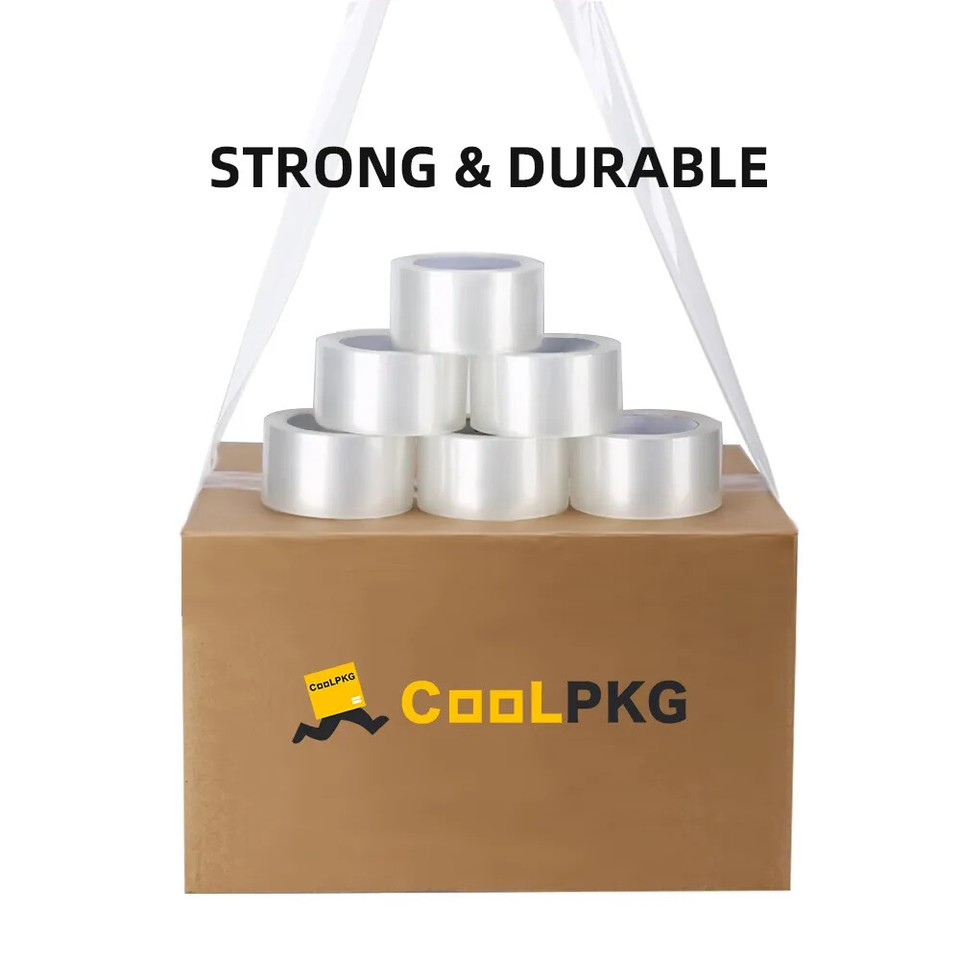 72 rolls Carton Sealing Clear Packing/Shipping/Box Tape- 1.6 Mil- 2 x