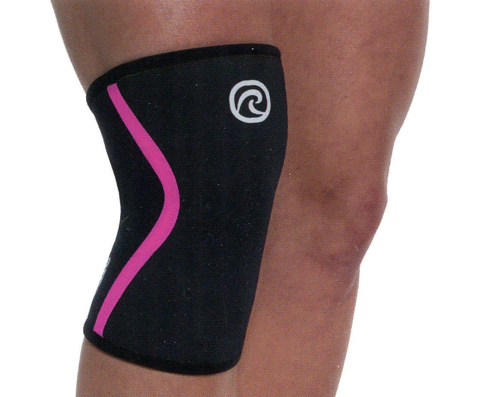 Rehband Rx Knee Support, 7 mm, Black/Pink, 105434 Neoprene Sport Brace (Large) - Image 4 of 4