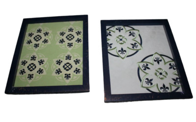 Cocalo Moss Collection 2-Piece Framed Wall Art Green Nursery Decor Baby Room NEW