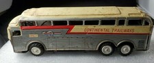 Battery Operated CONTINENTAL TRAILWAYS Silver Eagle Tin Toy Bus 1965 Japan