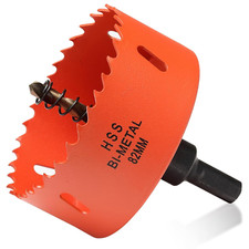 82Mm Hole Saw Drill Bit for Wood and Metal, Bi-Metal Circular Hole Cutter with 1