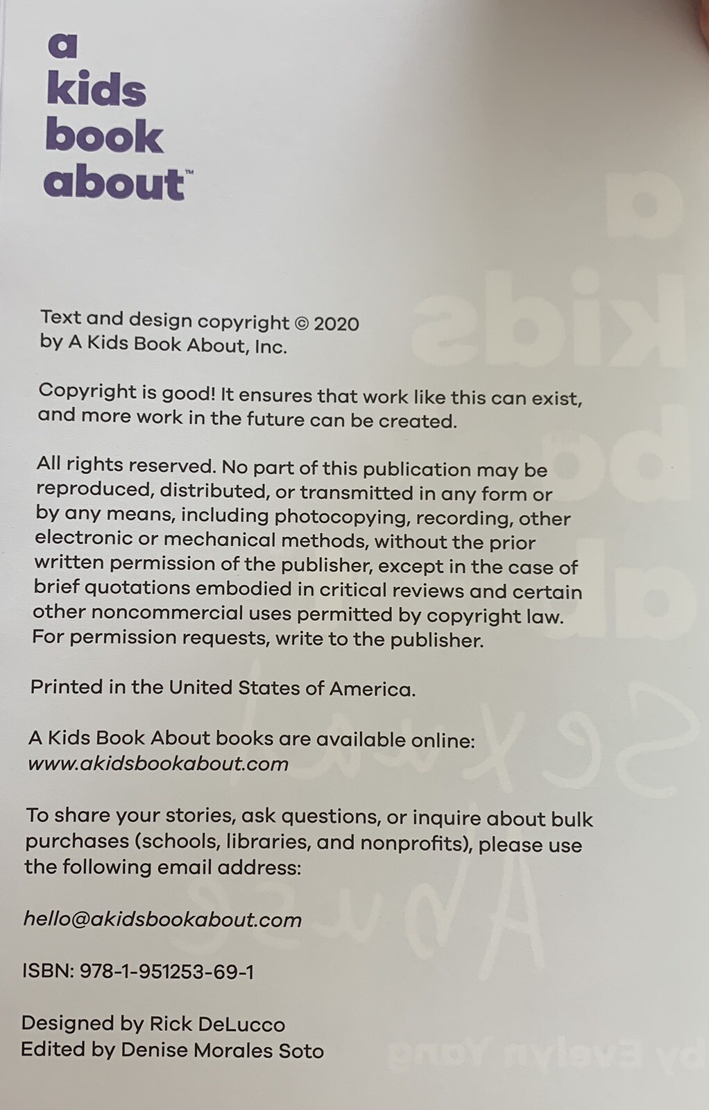 A Kids Book About Sexual Abuse by Evelyn Yang Child Safety Education