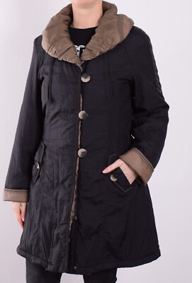 Frandsen Damen Mantel Jacke Coat Jacket winddicht Schwarz
