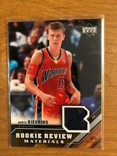 2005/6 Upper Deck Rookie Review Materials Andris Biedrins jersey RC Golden State