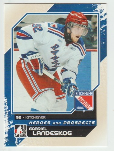 2010-11 ITG Heroes & Prospects NHL #36 Gabriel Landeskog RC Avalanche ROY