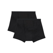Hanes Womens 2 Pack Large Period Protection Boxer Briefs Underwear - Black