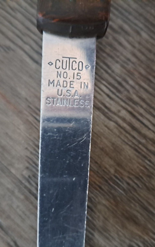 CUTCO No 15 Soup Ladle Vintage Brown Handle Made in USA Stainless - Picture 2 of 6