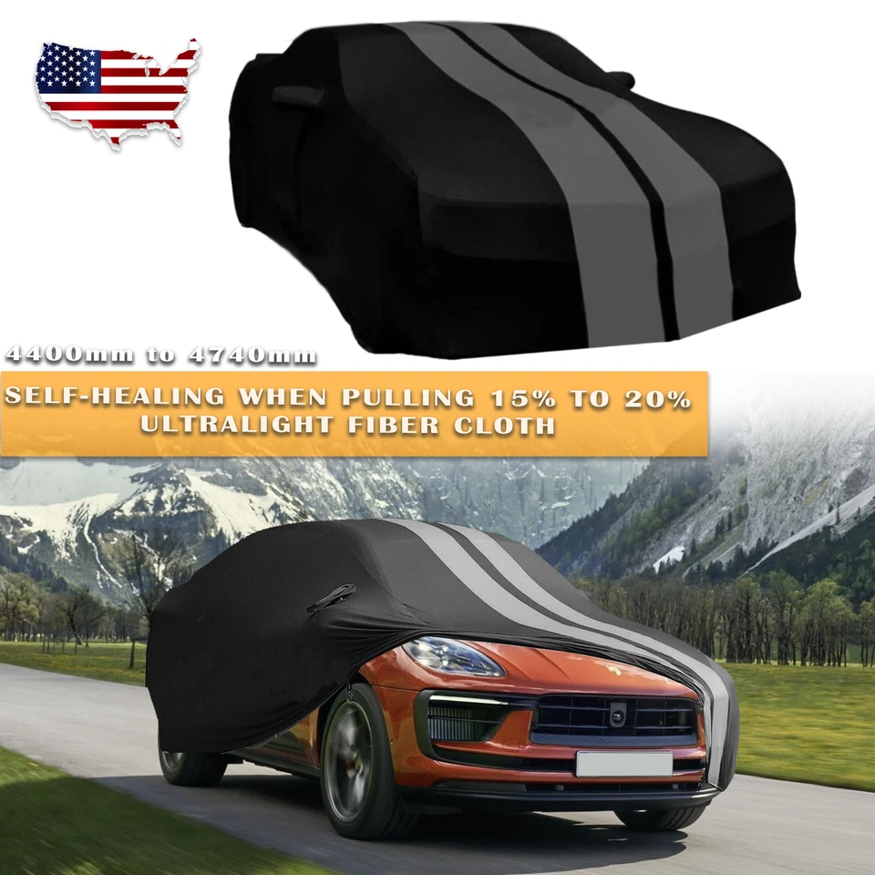 Cubierta interior para auto Dodge Challenger RT Scat Pack SRT manchas rayas grises elásticas Foto 2 de 4