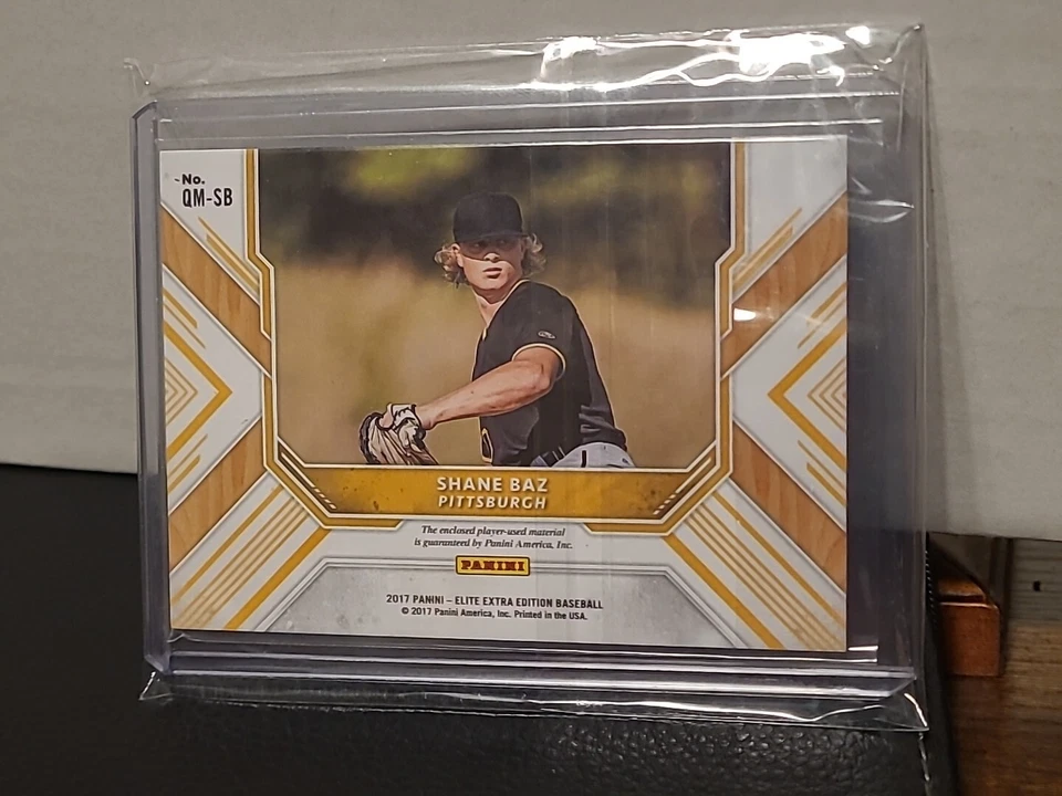2018 Panini Elite Extra Edition Shane Baz Quad Materials 085/125 QM-SB Uniform  - Image 2 of 2