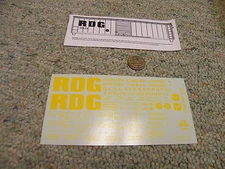 S DeSignS decals S Reading 1970s 50' 40' yell lett on dk green bl wh diamon N118