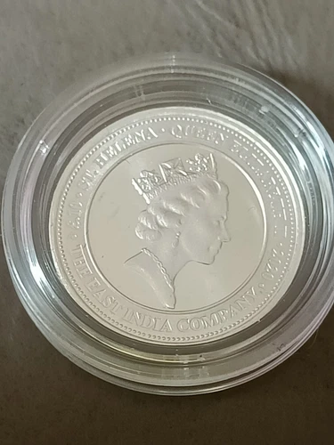 2020 1/10th Oz Guinea East India Co. (BU) 0.999 Silver  Round St Helena Restrike