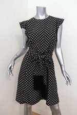 MICHAEL Michael Kors Dress Black/Gold Studded Medallion Crepe Size Small NEW