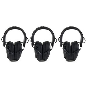 Walkers Razor Slim Shooter Hearing Protection Ear Muffs, Punisher Black (3 Pack) - Click1Get2 Black Friday