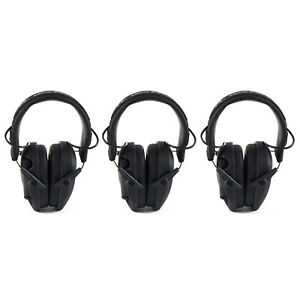 Walkers Razor Slim Shooter Hearing Protection Ear Muffs, Punisher Black (3 Pack) - Click1Get2 Mega Discount