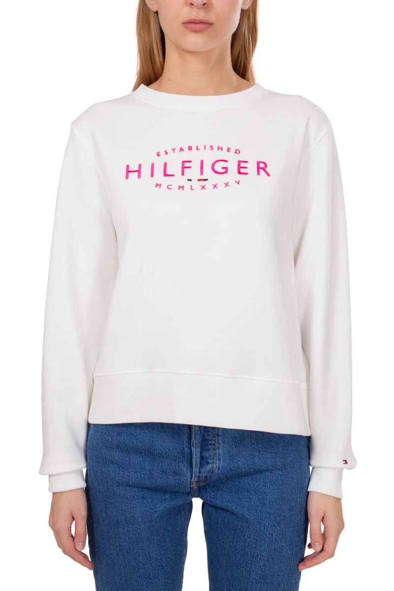 TOMMY HILFIGER - Women's Regular Sweatshirt with Embroided Logo - Size