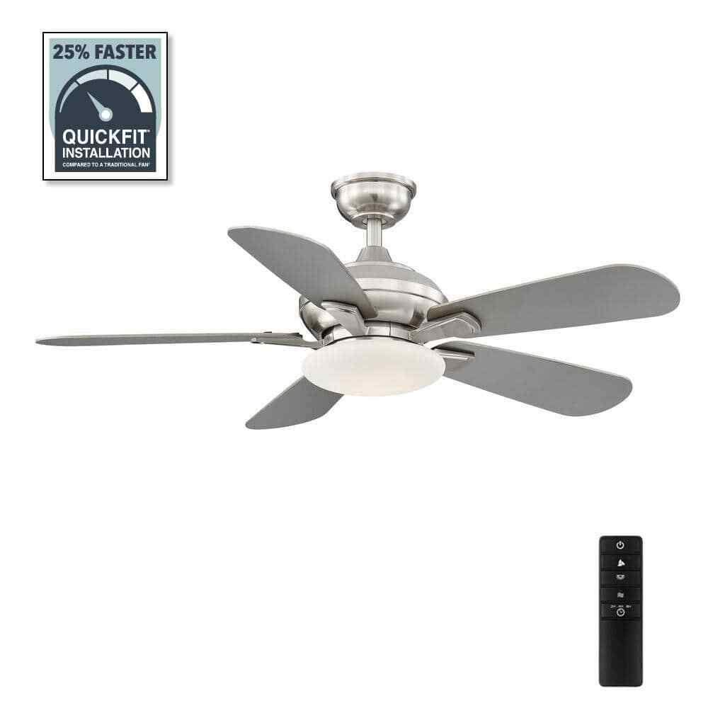 Home Decorators Benson 44 Brushed Nickel Ceiling Fan w/ Light