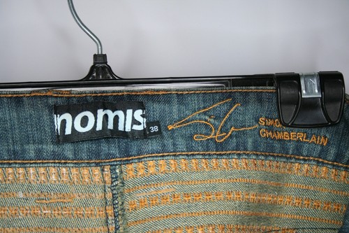 Nomis Mens design Denim Blue Jeans 38 Embroidered pockets Simon Chamberlin - Picture 7 of 8