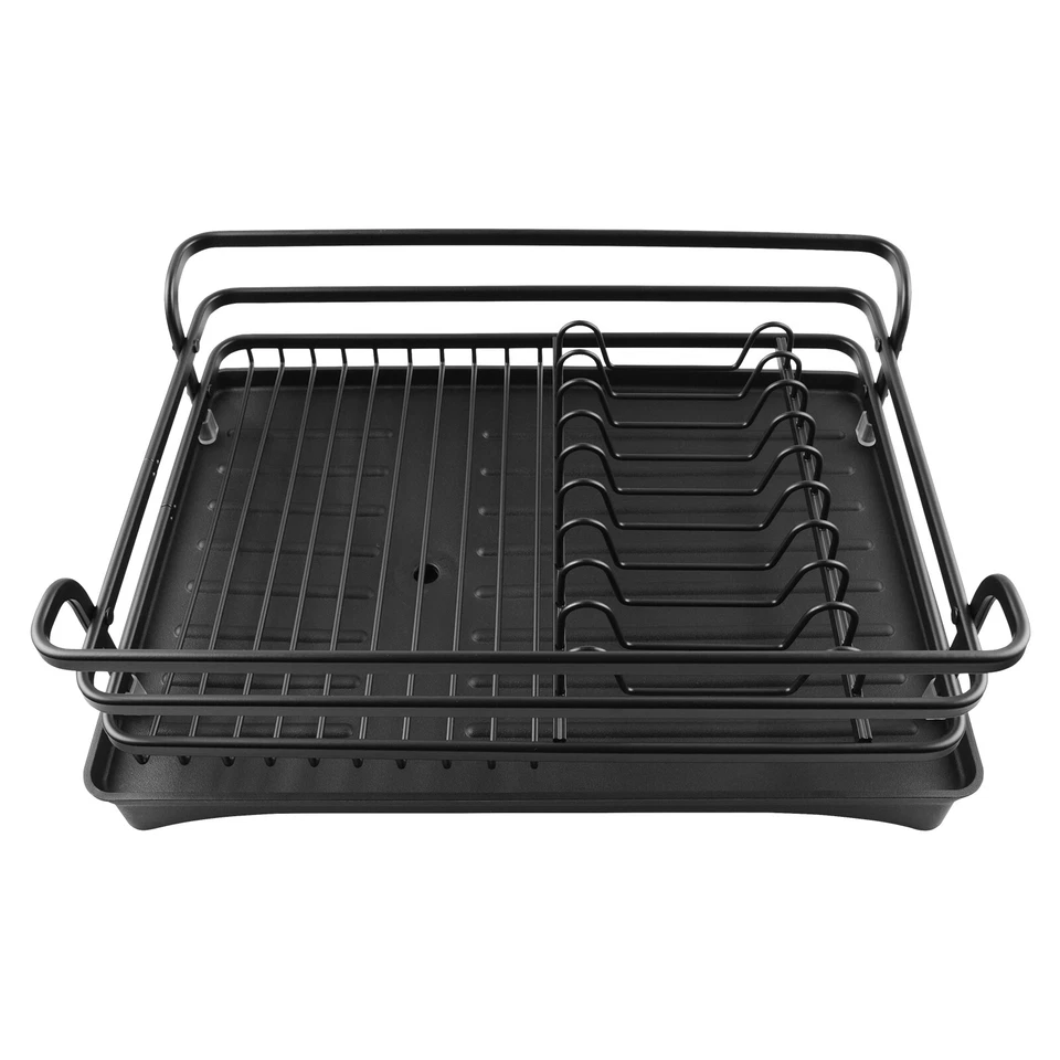ACA Black Kitchen Sink Dish Rack Cup Plates Drying Drainer Basket Rack Storage - image 4 of 4