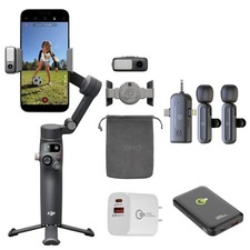 DJI Osmo Mobile 8 Smartphone Gimbal  3-In-1 Wireless Mic Set  Power Bank  2-P