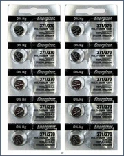 Energizer 371/370 Silver Oxide Multipurpose Battery - 10 Pieces