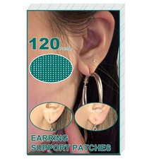 Ear Lobe Support Patches for Earrings, Earring Backs for Droopy Ears, 120P  ...