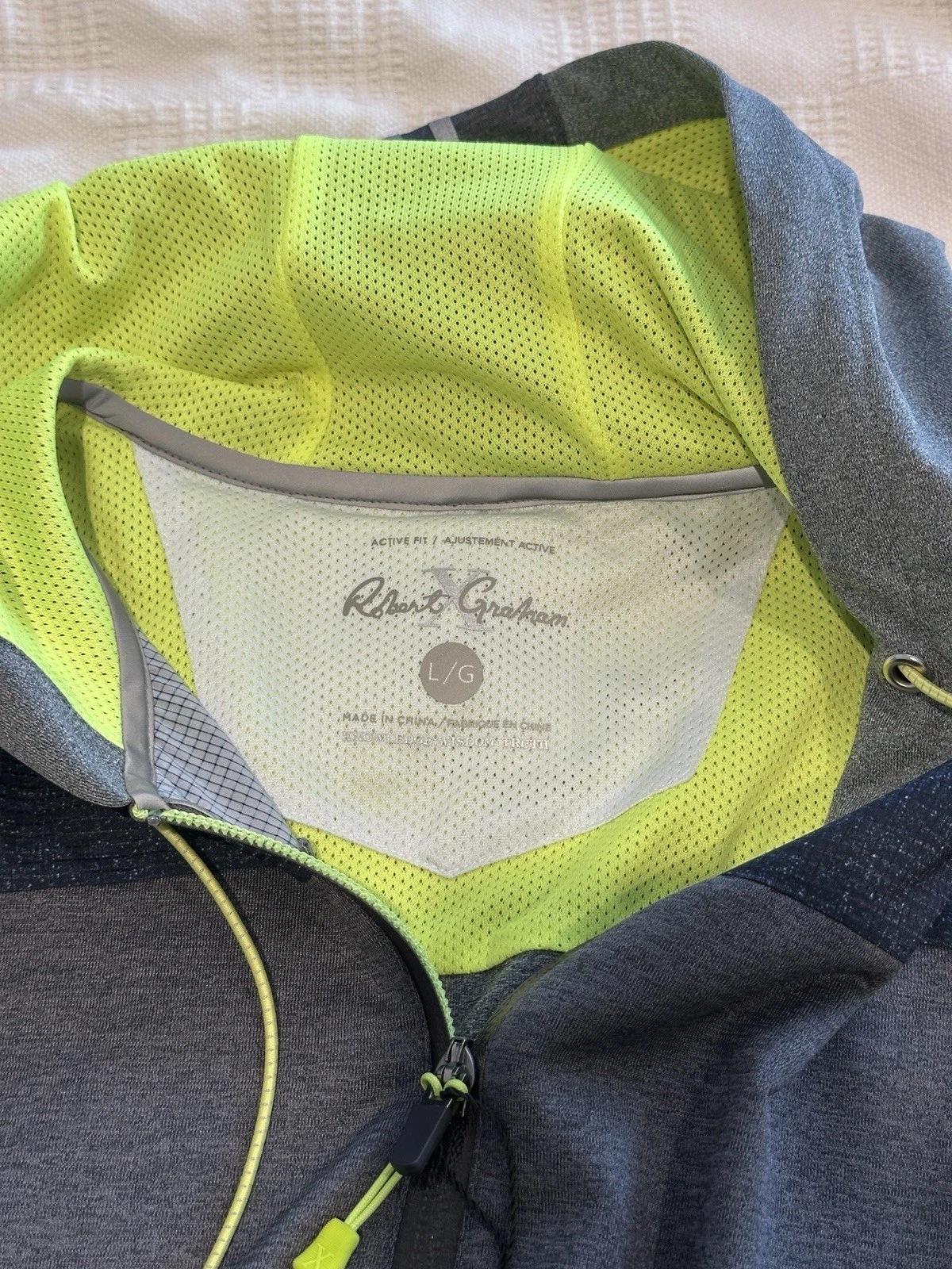 NWT Robert Graham X Collection Kobi Knit Hooded Vest Mens Large Carbon Gray $198 - product detail image 7
