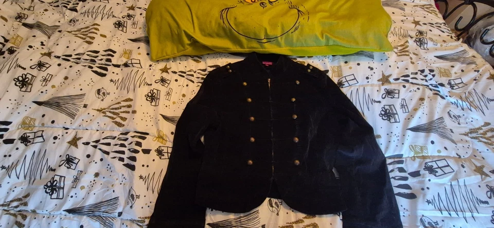 Chaqueta de pana para mujer Nevada negra recortada 97 % algodón 3 % spandex talla 14, no Gucci Foto 2 de 4