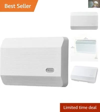 Water-Resistant White Door Chime with Classic Two-Notes - Easy Install Kit