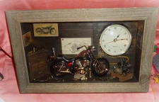 SUPER RARE-WINDOW PANE CURIO COLLECTION-A MOMENT IN TIME-MOTORCYCLE #183136-MINT