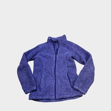 Purple North Face Fleece Zipper Jacket Girls Youth Size L Large 14/16