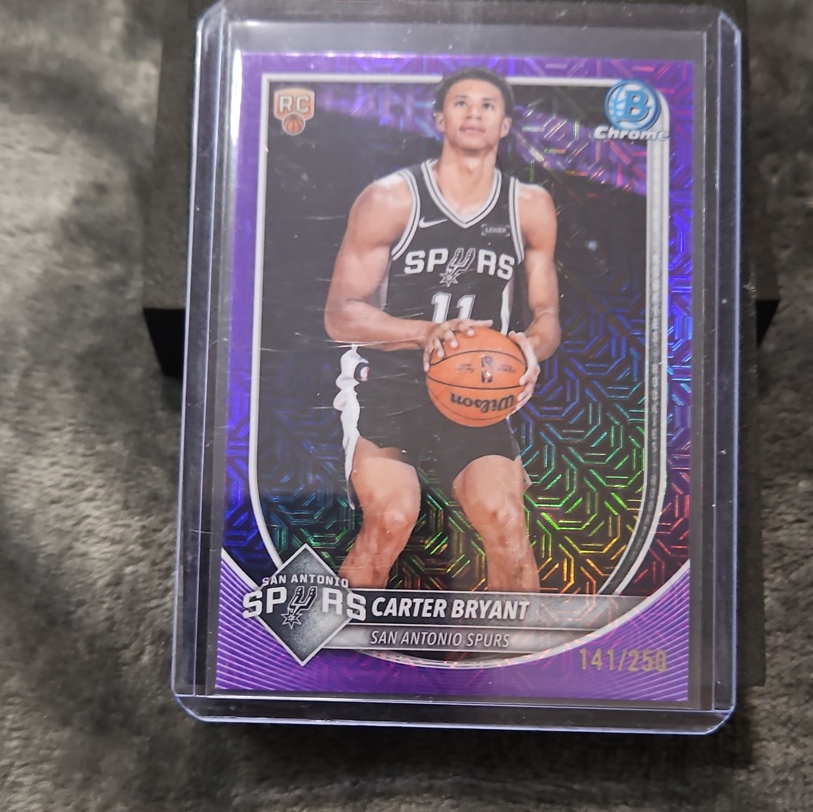 Topps Bowman Chrome 2025 Carter Bryant Rookie #BCV-14 Spurs Purple /250