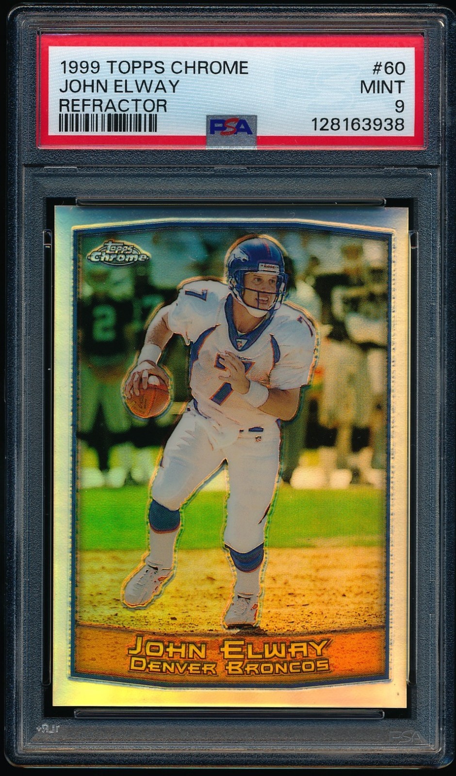 1999 Topps Chrome John Elway #60 Refractor Graded PSA 9 Mint