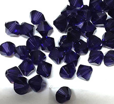 25 x 6mm Swarovski Element's Purple Velvet Xilion / Bicone Bead's - 5328