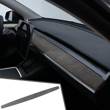 Alcantara Dashboard Cover Panel Dash Trim For Tesla Model Y Model 3 2017-2023 Alcantara Dashboard Cover Panel Dash Trim For Tesla Model Y Model 3 2017-2023