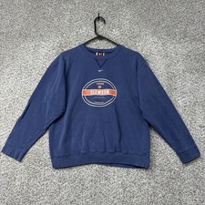 Vintage 90s Clemson Tigers Sweatshirt Men's Medium Blue Crew Neck Pullover Nike
