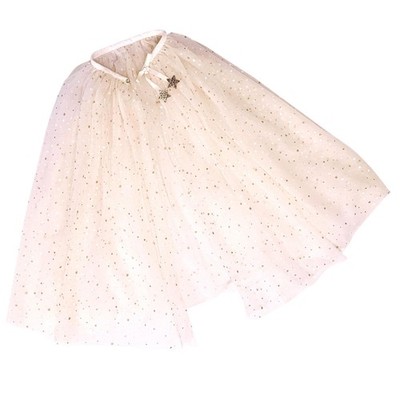 Tulle Cape - Beige - With Gold Stars - Sparkly - Fancy Dress - Cape...