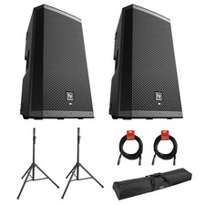 Electro-Voice ZLX-12BT Bluetooth Loudspeaker (Pair) w/ 2x Stand, Bag & 2x Cable