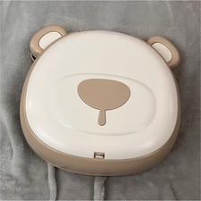 Bear-Shaped Portable Collapsible Potty for Kids, Beige White, Unisex