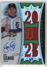 2010 Topps Triple Threads Rising Stars Emerald 7/50 Scott Sizemore Auto 0g2y